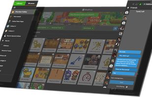 Easily switch between games and manage chat from the side menus.
