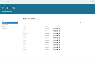 Paste management screen