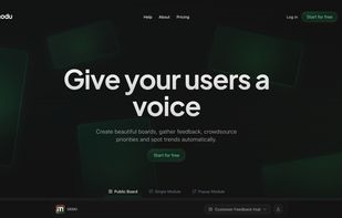 Modu's landing apge.