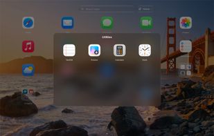 Folders work just like in the classic Launchpad.