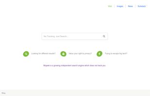 Mojeek Homepage (light mode)