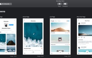 All screens in a project.