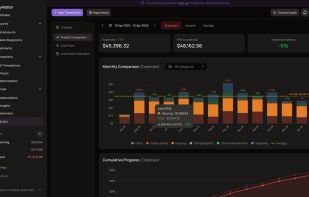 Deep analytics – compare monthly spending across categories, track cumulative progress, and spot trends across years.