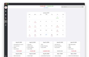 Have all your recurring and one time expenses and incomes in one place. With a calendar that shows you exactly what to expect and when. Tap on any date in the future to get an instant forecast.
