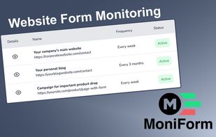 List of contact form monitors