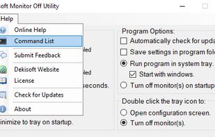 Monito Off Utility Command List