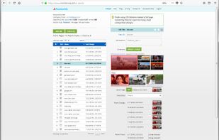 C-Panel (control panel) - lists all monitored pages and change history (right side)