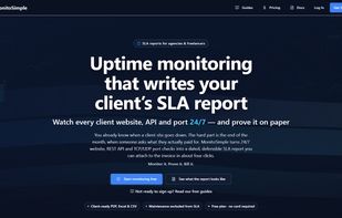 Monitor client sites 24/7 and hand them a PDF SLA report every month