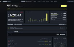 Month-to-date spending, category budgets, and a 12-month trend the moment you sign in.