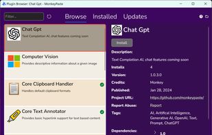 Built - in plugin browser with an ever - growing community - driven library of plugins