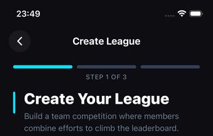 create your own league screen