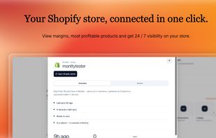 Connect your Shopify store to view your profitability per product and customer. Get the insights on what to sell more to get more profitable. 