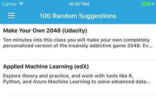 MOOC list screenshot 3