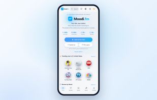 Moodi.fm on Mobile: start listening with one tap.