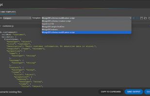 Scripts generated by Moon Modeler for noSQL databases
