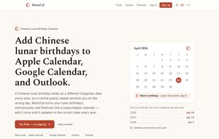 MoonCal screenshot 1