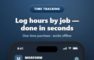 Log field hours by job with overtime flags — MorForm Supervisor