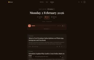 The daily summary, with audio