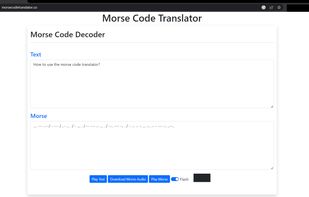 Morse Code Translator screenshot 1