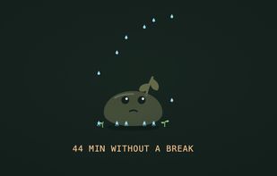 The longer you sit, the more he wilts. He never blocks your screen.