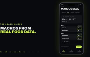 Write the diet with calories and macros from a food database