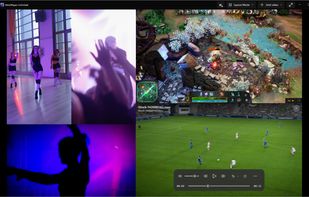 Tiled layout of multiple videos