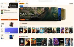 MovlyHub homepage in light mode
