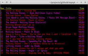 mps-youtube screenshot 1