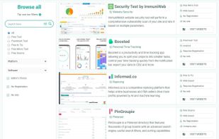 Browse all free tools page