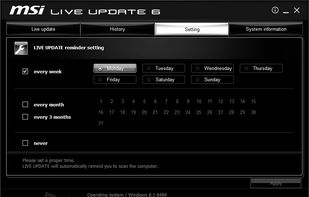 MSI Live Update screenshot 3