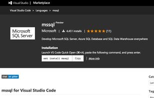 mssql for Visual Studio Code screenshot 2