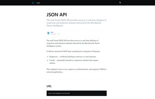 JSON API