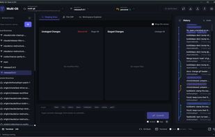 Main UI showing the diff staging area.