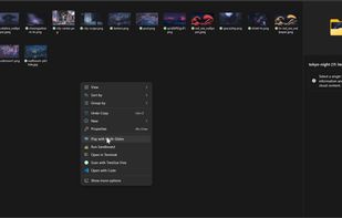 Shell-integrated right-click: launch Multi-Slides directly on any folder of images from Windows File Explorer. Zero-friction startup — no need to open the app first.
