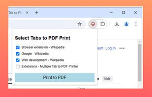 Multiple Tab to PDF Printer screenshot 3