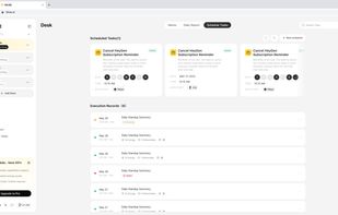 Muse AI’s Scheduled Tasks page, where users can create and view automated tasks and their execution records.