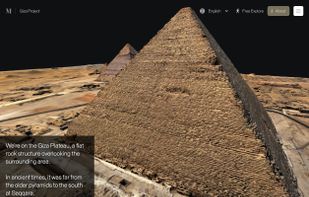 Virtual tour of the Great Pyramid on the Giza Plateau