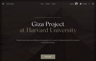Homepage of the Giza Project exhibition