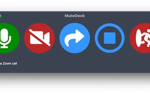MuteDeck on Apple’s macOS with a Zoom call running