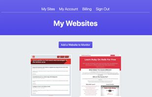 Add multiple websites to monitor.