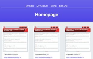 Each website can have multiple pages to monitor.