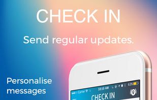 use the check-in service to let others know you are ok or what you are doing next it's not for emergencies, its for updates and changes in status