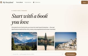 Start from a book you love — enter a title and get the real destinations behind the story.