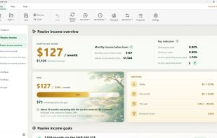 Estimate passive income - Calculate monthly and annual passive income automatically and compare it with your target.