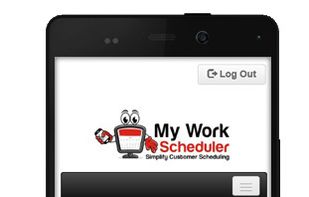 My Work Scheduler daily work schedule as by the Worker on a smart phone