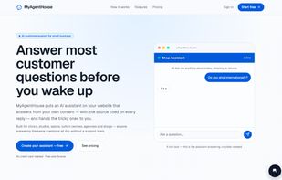AI support assistant that answers from your own website content