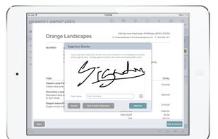 Online & in-person client signature on tablets