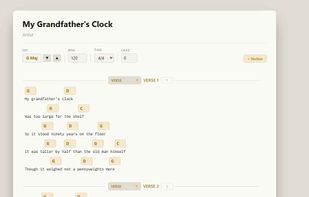 MyChordSheet screenshot 1