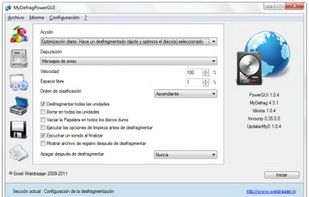 MyDefragPowerGUI screenshot 1