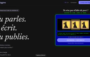 The Joker in action — spin to get a content idea, then sign up to turn it into a ready-to-post caption. Free, no credit card.